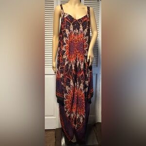 Cato Multicolor Batik Floral Starburst Maxi Sun Beach Dress Women’s 14/16W